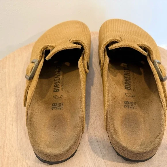 Birkenstock Boston Suede Embossed Cork Brown Women's Size 7-7.5 EU 38 - Picture 11 of 12